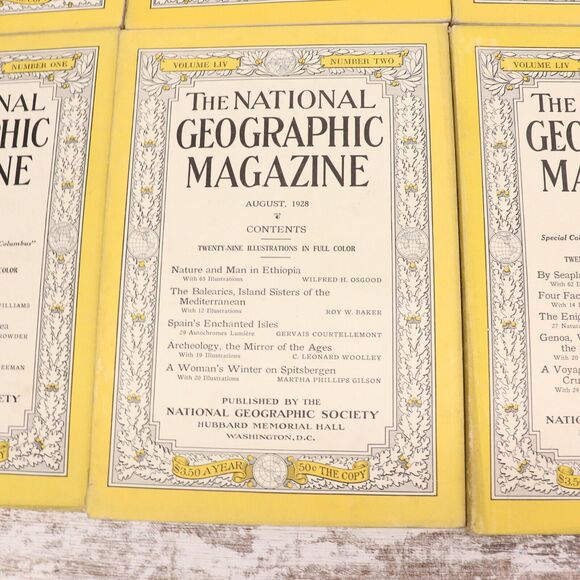 National Geographic Magazine 1928 Full Year Of 12 - Picture 10 of 16